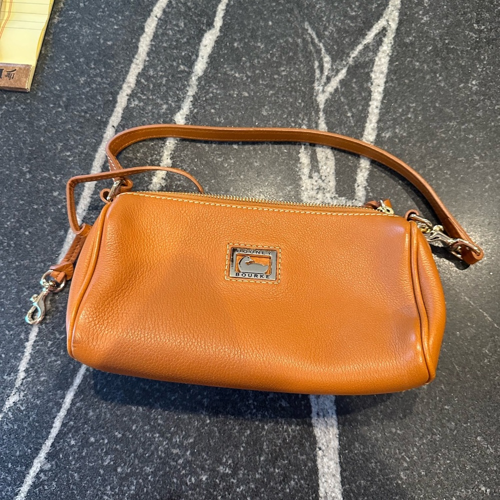 Dooney & Bourke Brown Leather Crossbody Bag - Picture 3 of 5